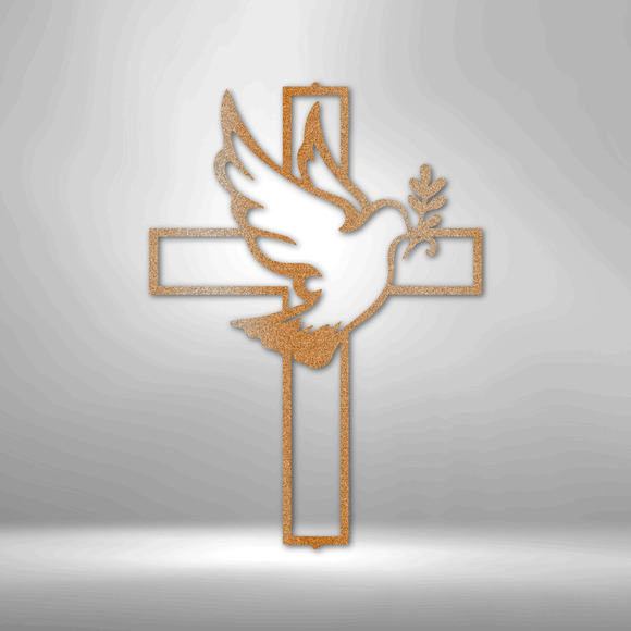 Peaceful Dove Steel Sign Laser Cut Powder Coated Home & Office Metal Wall Decor